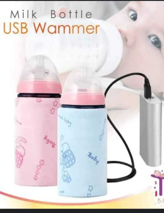 Portable USB Baby Bottle Warmer Travel Milk Warmer Infant Feeding Bottle Heated Cover Insulation Thermostat Food Heater