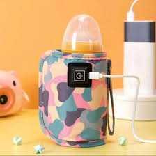 Portable USB Baby Bottle Warmer Travel Milk Warmer Infant Feeding Bottle Heated Cover Insulation Thermostat Food Heater