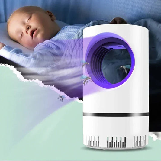 EXORT Electric Mosquito Trap Blue Light Mosquito Killer Lamp with USB Power Suction Fan No Zapper Child Safe